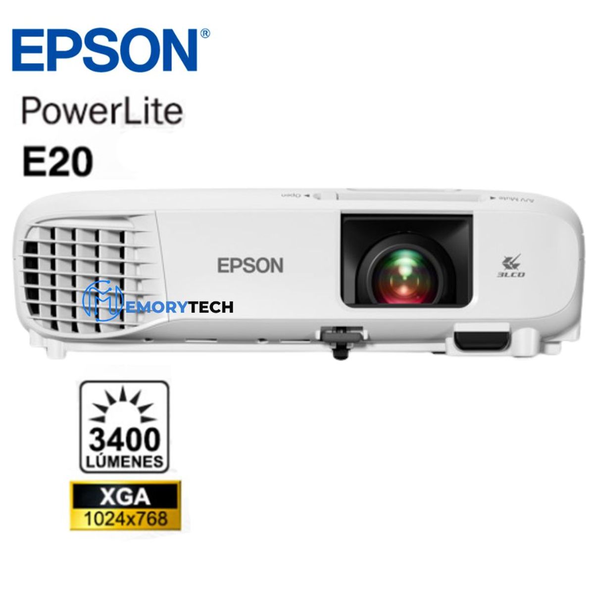 EPSON - PROYECTOR EPSON POWERLITE E20 3400 LUM 1024X768 XGA V11H981020