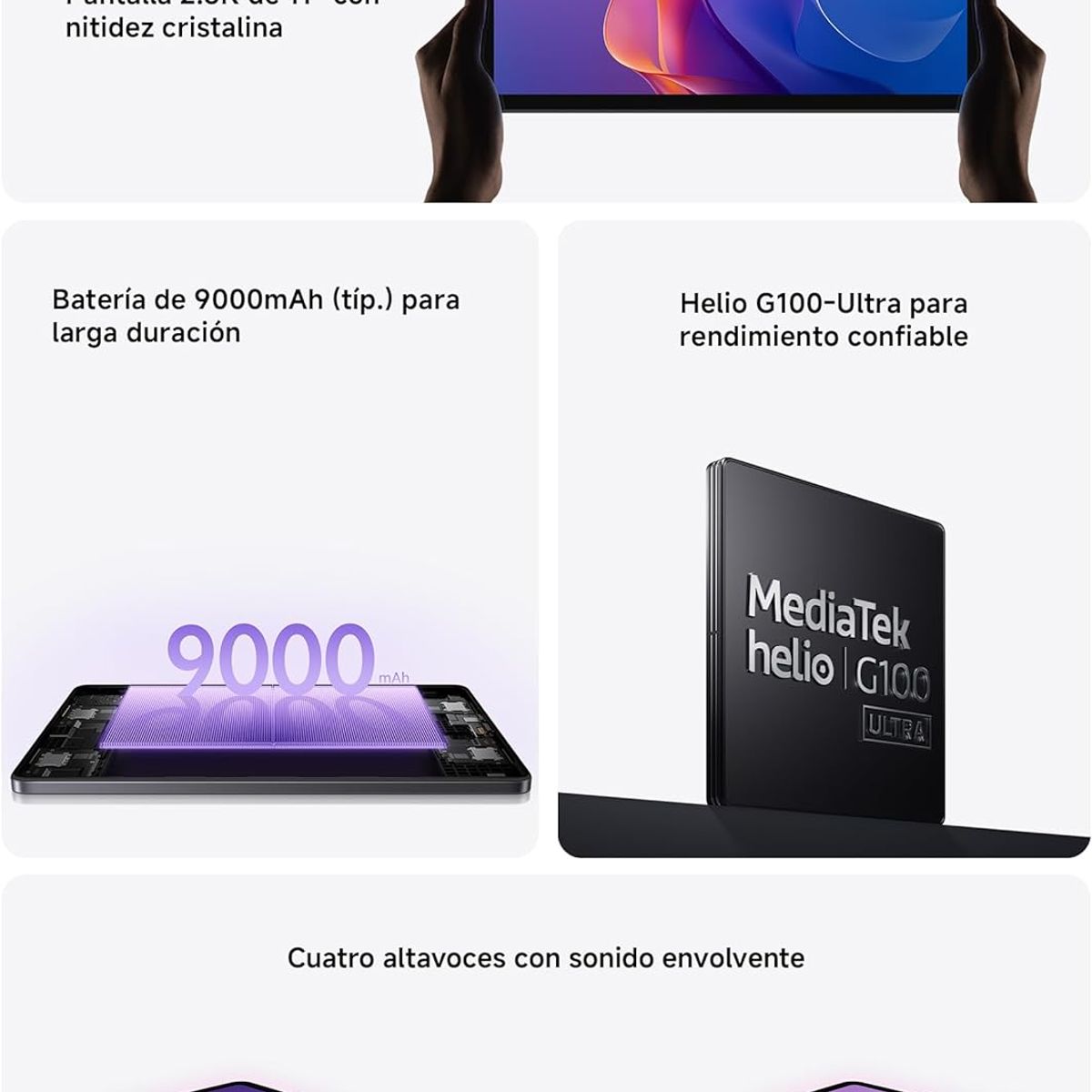 XIAOMI - Tablet Xiaomi Redmi Pad 2 4G DUAL SIM  4GB/128GB 11" - Gris