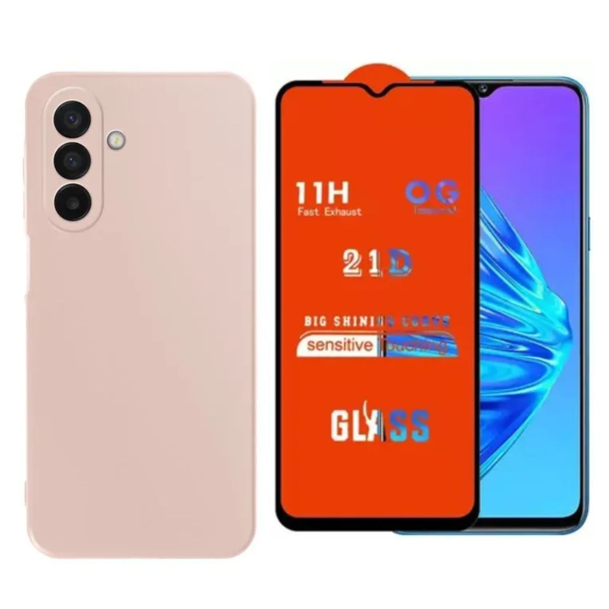 SPACE - CASE SILICONA PARA SAMSUNG A26 ROSADO + MICA