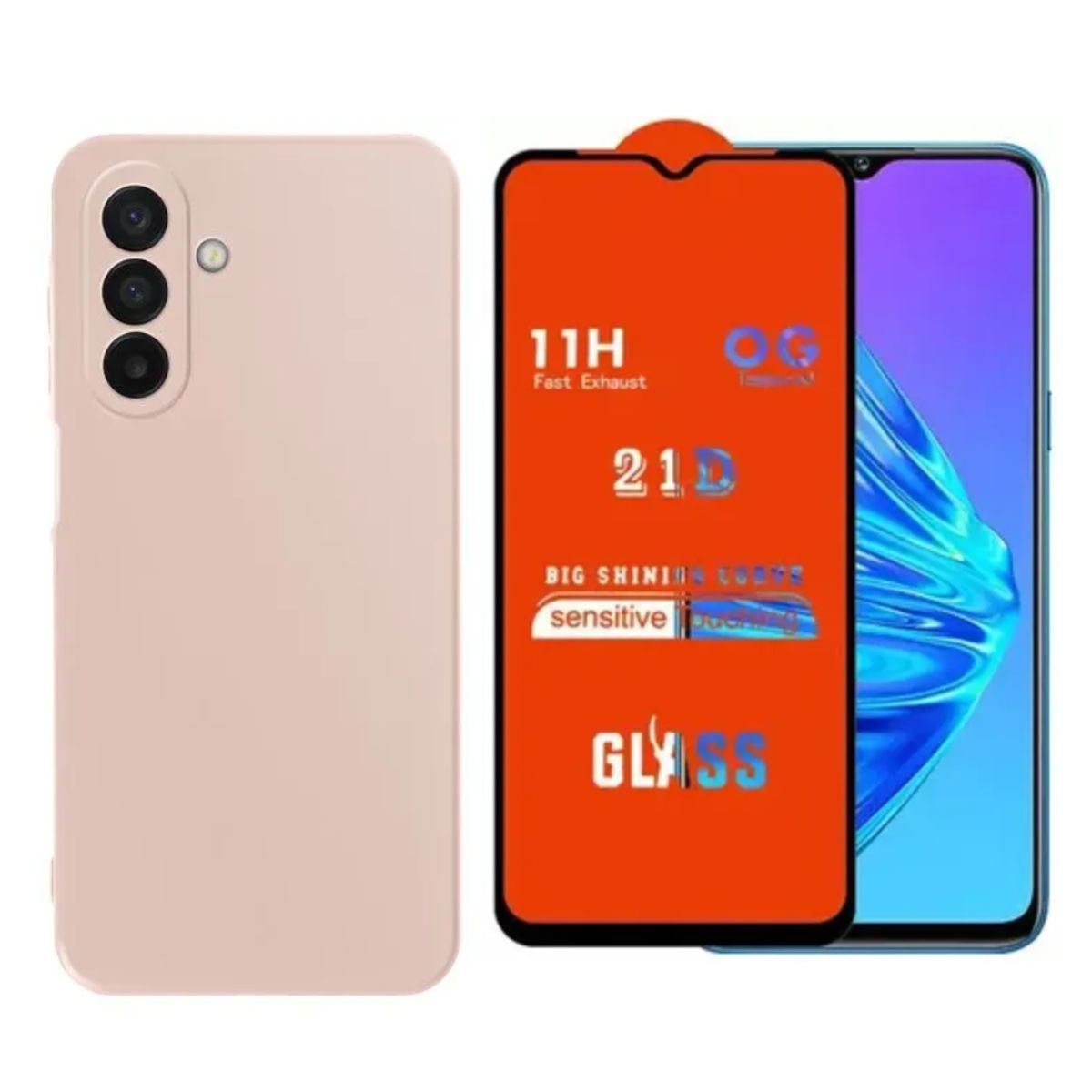 SPACE - CASE SILICONA PARA SAMSUNG A26 ROSADO + MICA