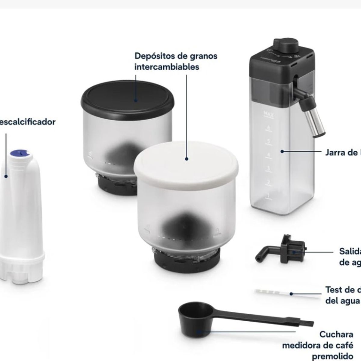 DELONGHI - Cafetera Superautomática De’Longhi Rivelia EXAM440.55.BG, 1450 W, 19 bares, pantalla tactil