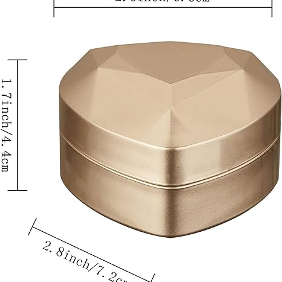 GENERICO - CAJA ANILLO COLLAR COMPROMISO MATRIMONIO ANIVERSARIO CON LUZ LED JOYERIA FINA