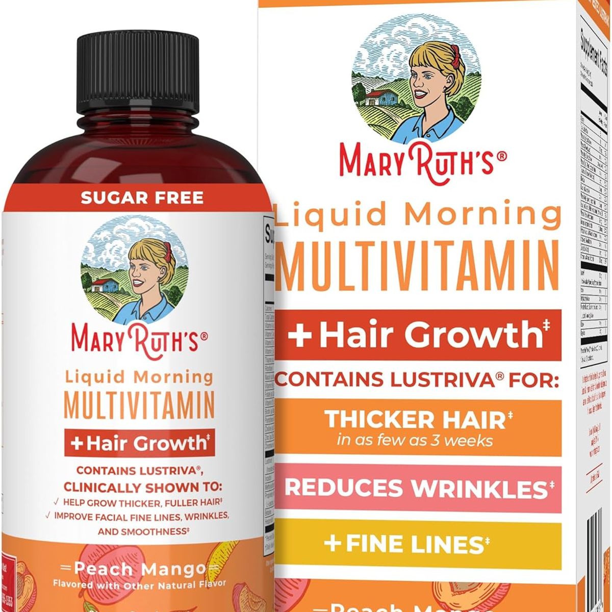 GENERICO - MaryRuth Organics Multivitamínico líquido+crecimiento del cabello  Biotina 10000mcg