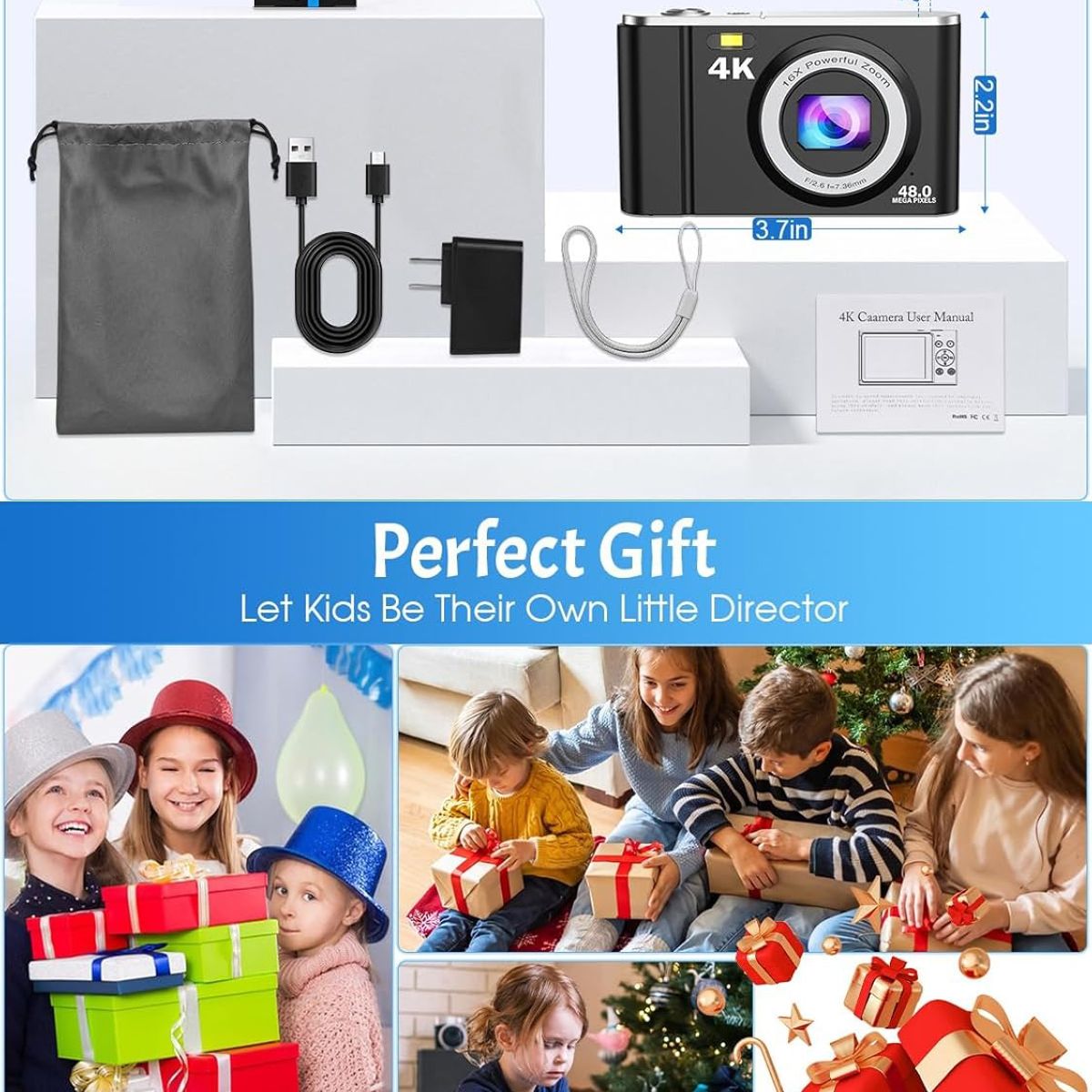 RENVMEXY - Cámara 4K 48MP + Regalo 64GB ¡Captura y Graba Todo en Alta Definición