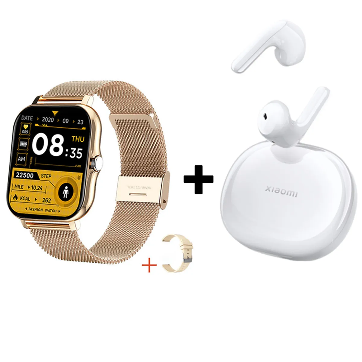 XIAOMI - Audífonos Bluetooth Xiaomi Air 3 SE y Reloj Inteligente Y13 - Dorado