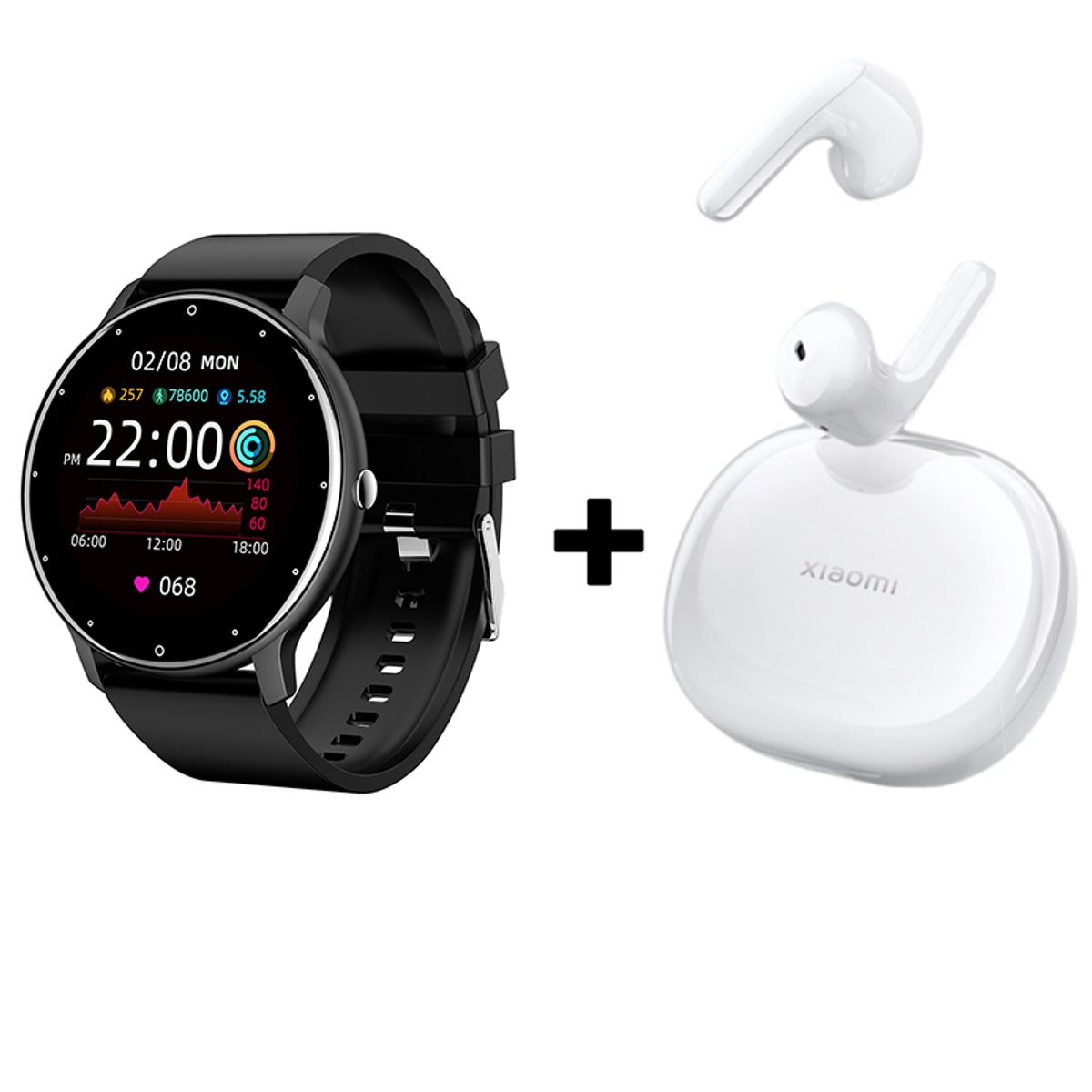 XIAOMI - Audífonos Bluetooth Xiaomi Air 3 SE y Reloj Inteligente ZL02 - Negro