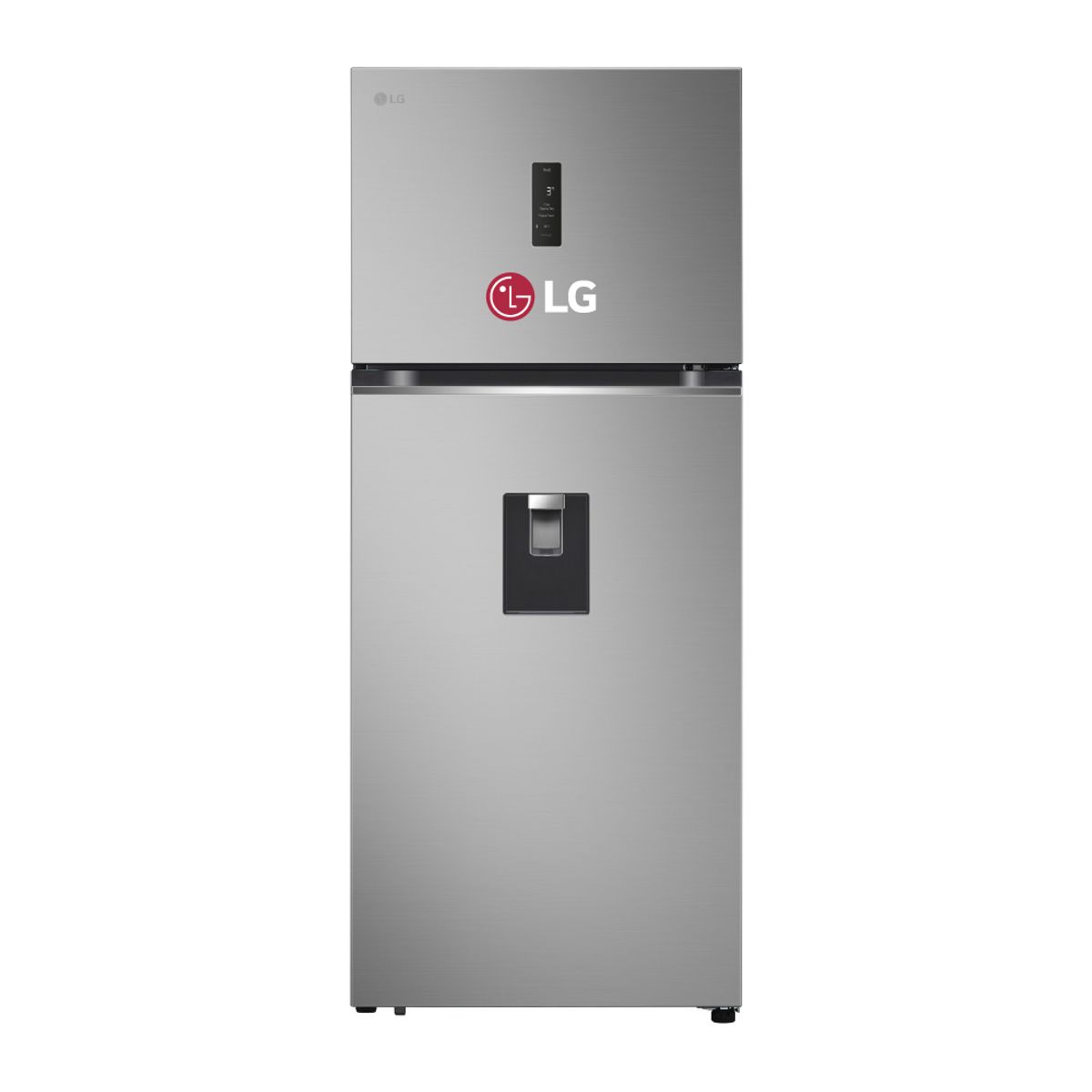 LG - Refrigeradora Top Freezer LG 374L VT38SPYC SDispensador Plateada