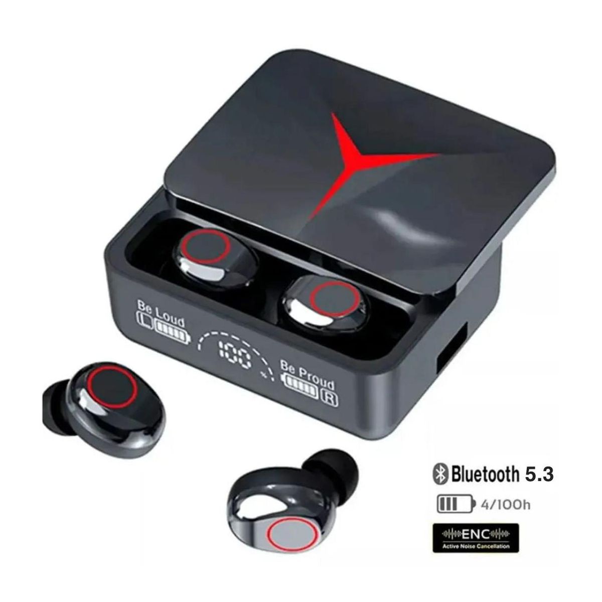 GENERICO - Audífonos Bluetooth M90 PRO con Cancelación Ruido ENC y Voz HD Pantalla Digital