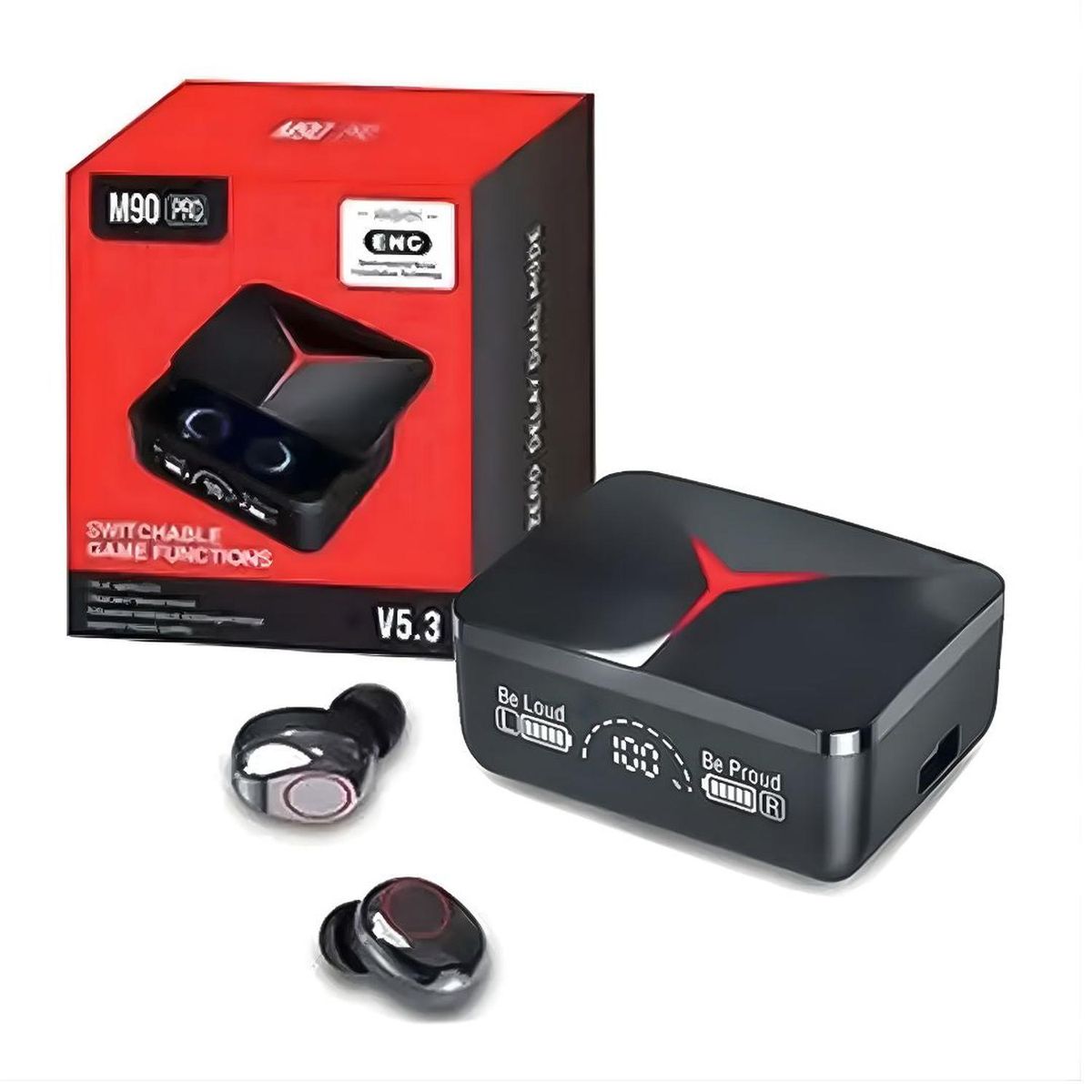 GENERICO - Audífonos Bluetooth M90 PRO con Cancelación Ruido ENC y Voz HD Pantalla Digital