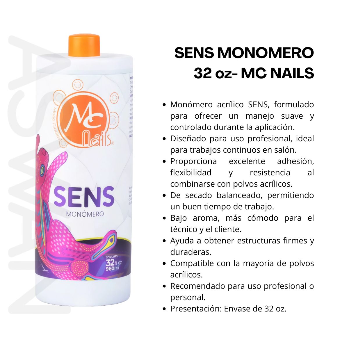 GENERICO - SENS MONOMERO 32 oz- MC NAILS