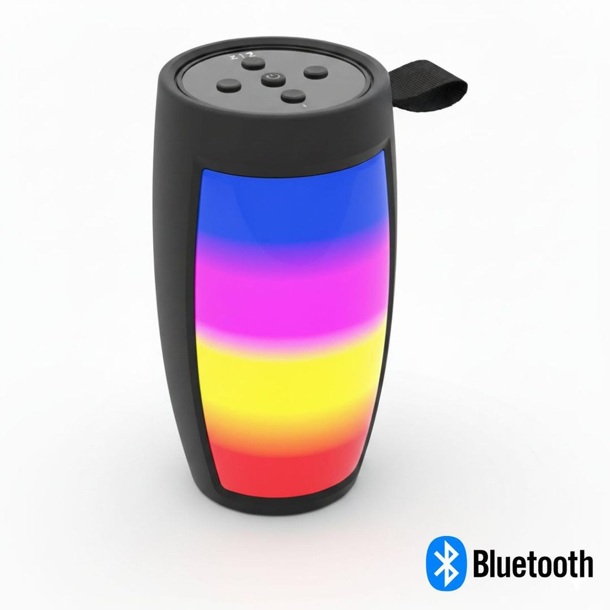GENERICO - Parlante Portátil Bluetooth con Luz LED Multicolor USB Tarjeta TF y Radio FM 1201