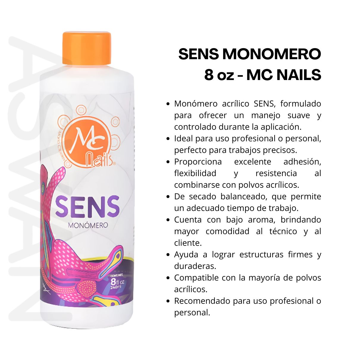 GENERICO - SENS MONOMERO 8 oz - MC NAILS