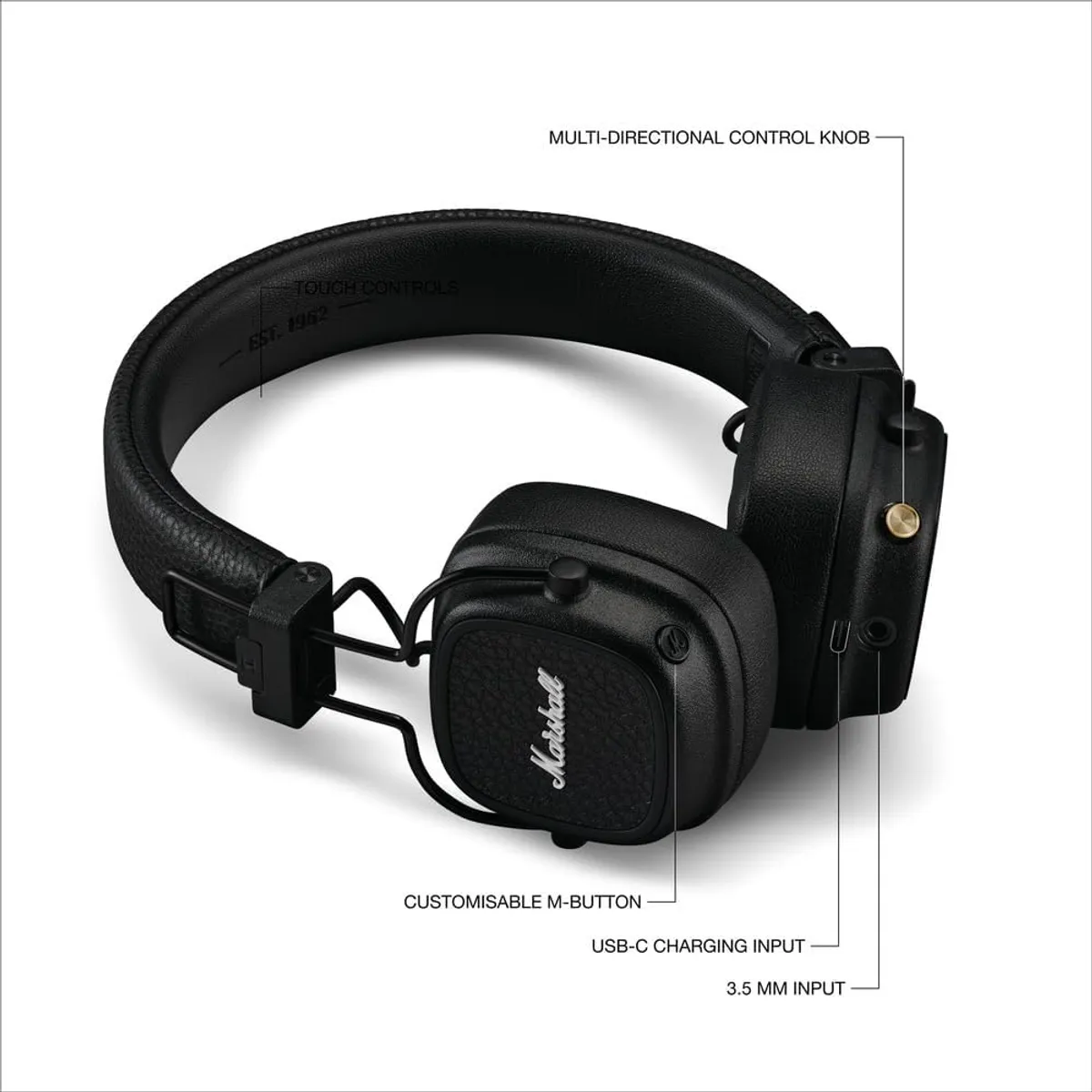 MARSHALL - Marshall Major V On-Ear Wireless Bluetooth Headphones -Reacondicionados