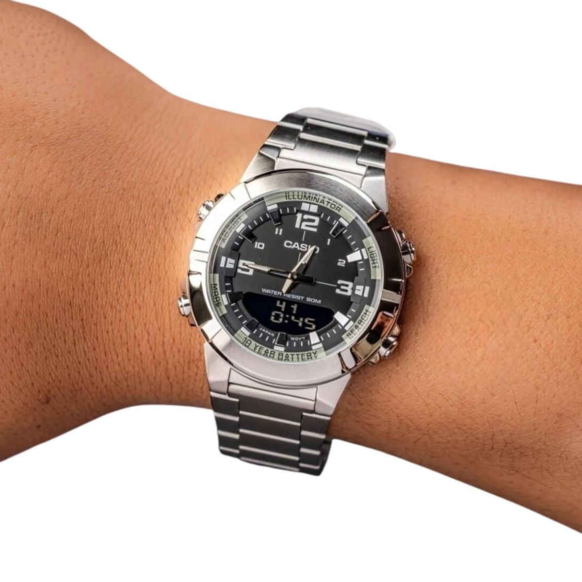 CASIO - Reloj Casio AMW-870D-1AVDF Hombre Acero Plateado