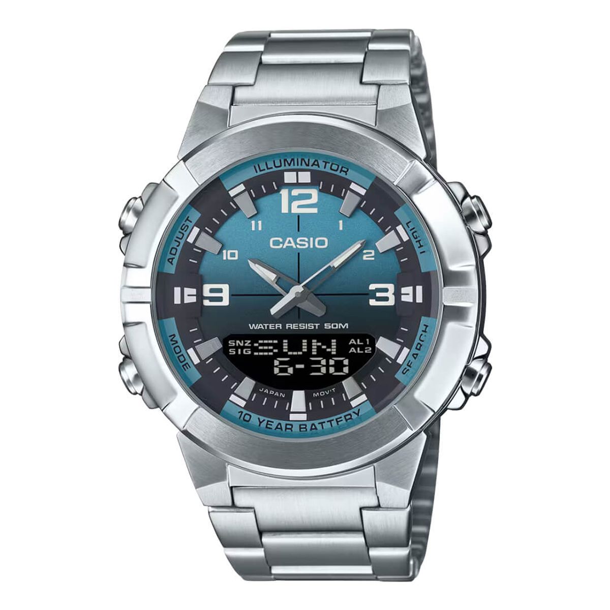 CASIO - Reloj Casio AMW-870DA-2A2VDF Hombre Acero Plateado