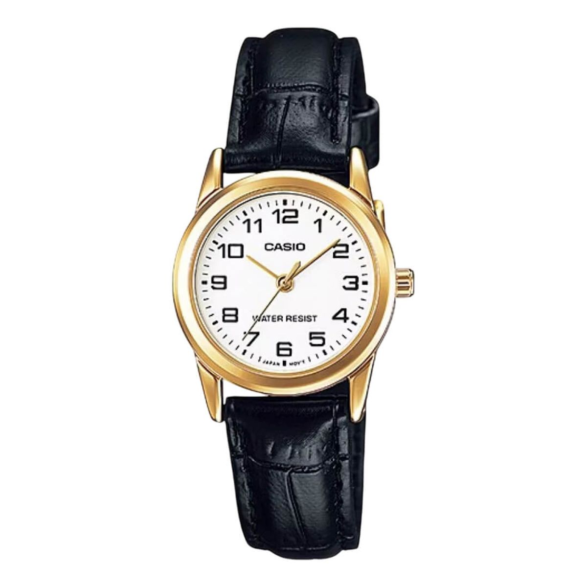 CASIO - Reloj Casio LTP-V001GL-7B Mujer Cuero Negro / Blanco