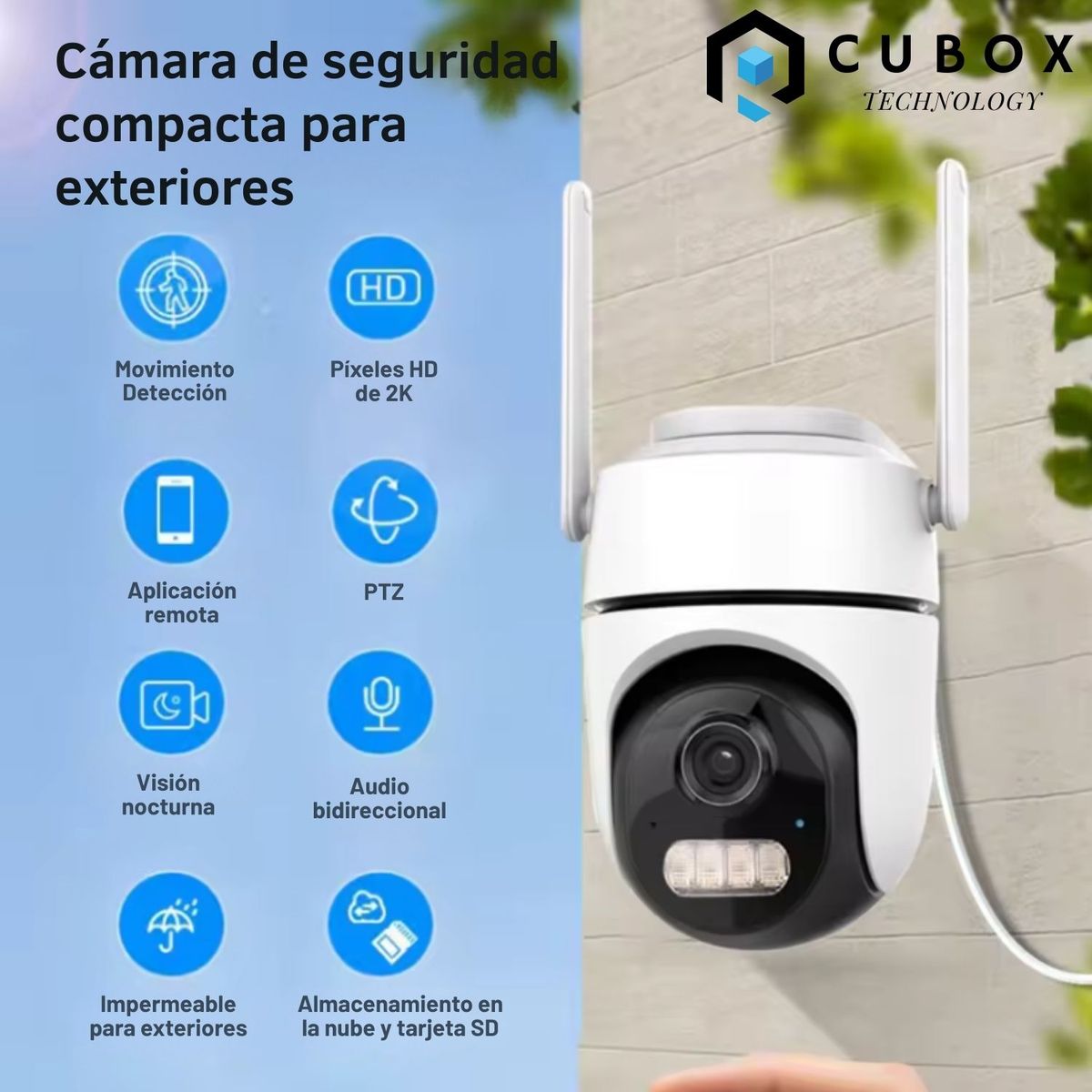 OEM - CAMARA WIFI MODELO DOMO CON LUCES 2MPX UN SOLO LENTE