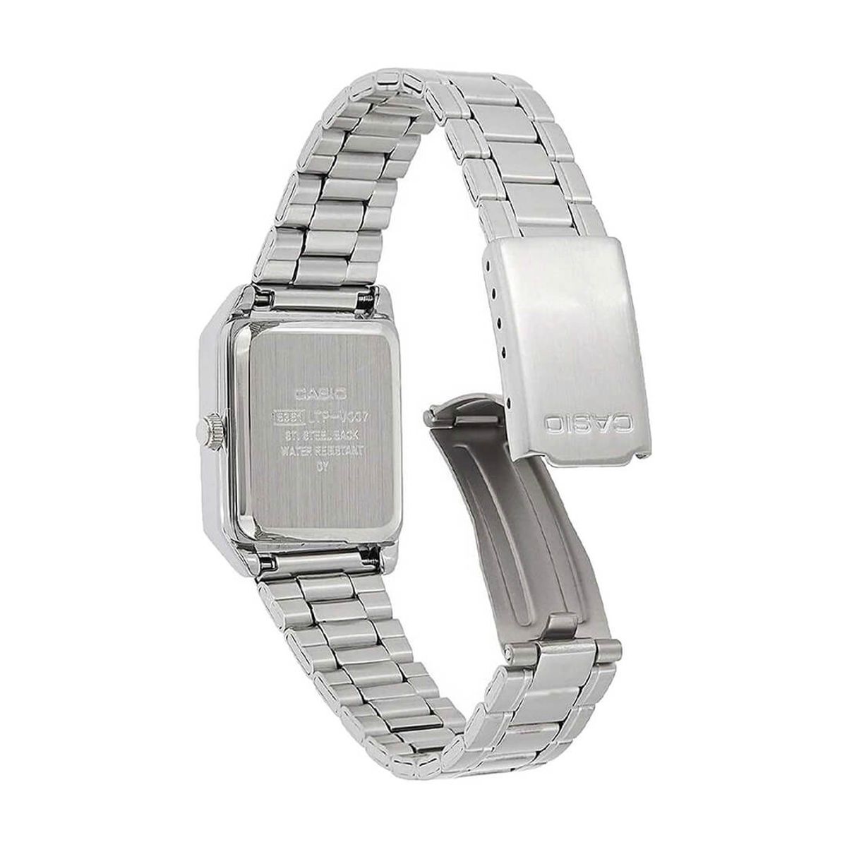CASIO - Reloj Casio LTP-V007L-7B2 Mujer Cuero Marrón / Blanco