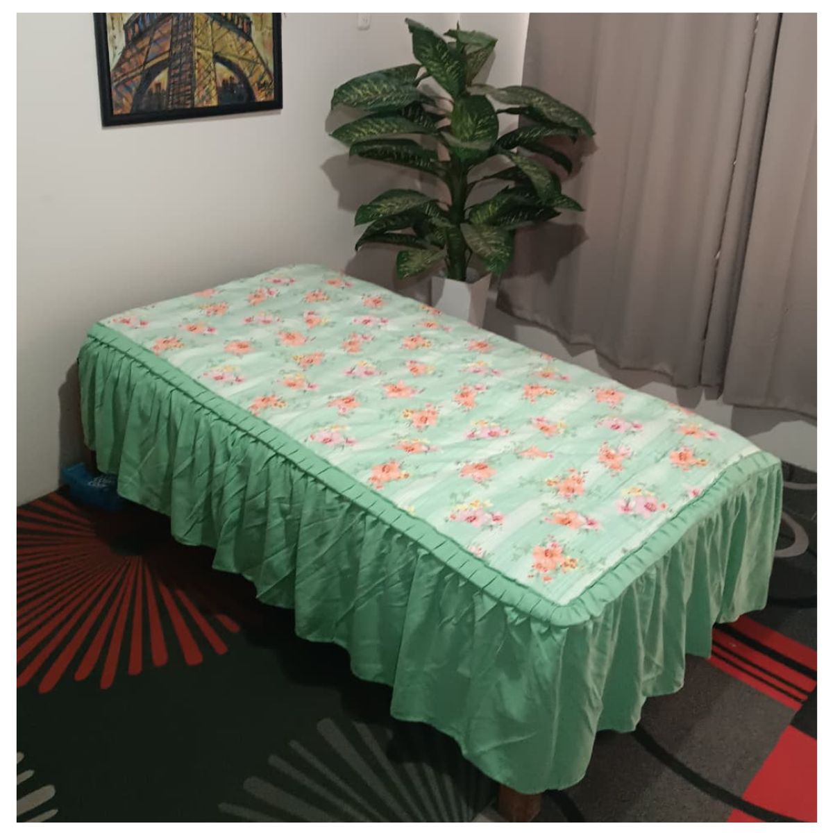 CUTE - CUBRECAMA CON BLONDA 1 PIEZA EN 2 PLAZAS