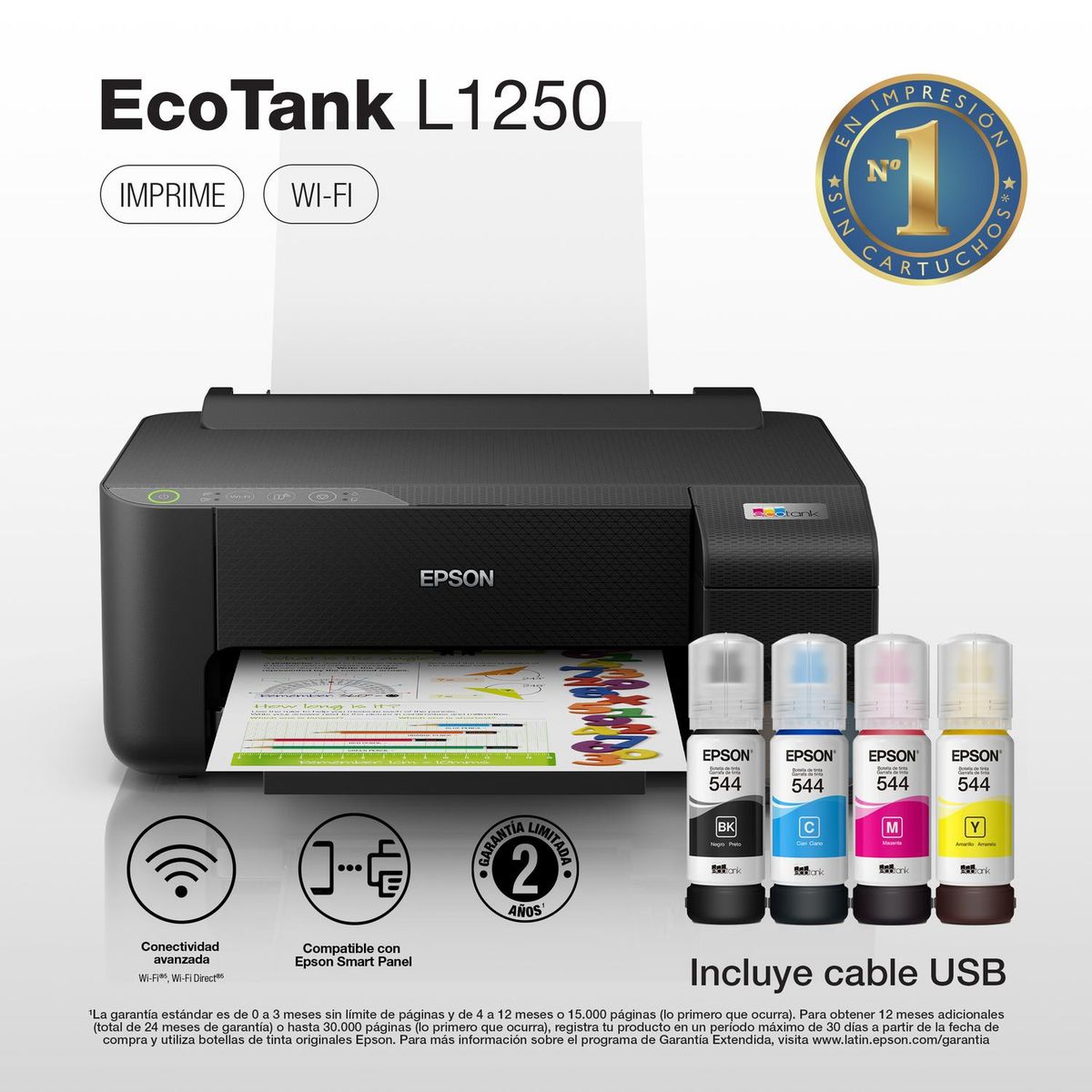 EPSON - Impresora EPSON EcoTank L1250 Wi-Fi