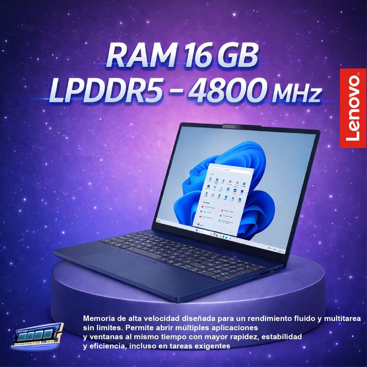 LENOVO - Laptop Lenovo IdeaPad Slim 3 15IRH10 (15.3″ WUXGA) con Intel Core i7-13620H, 16 GB RAM y 1 TB SSD
