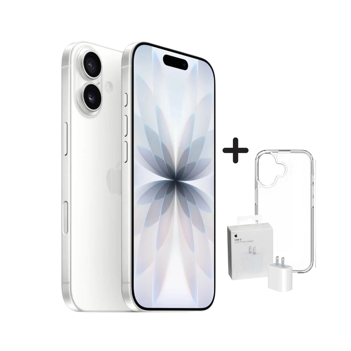 APPLE - IPHONE 17 256GB CHIP FISICO - BLANCO  + CARGADOR + CASE PROTECTOR