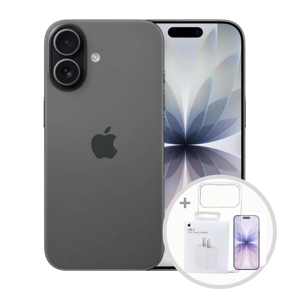 APPLE - IPHONE 17 256GB ESIM- NEGRO + CARGADOR + CASE