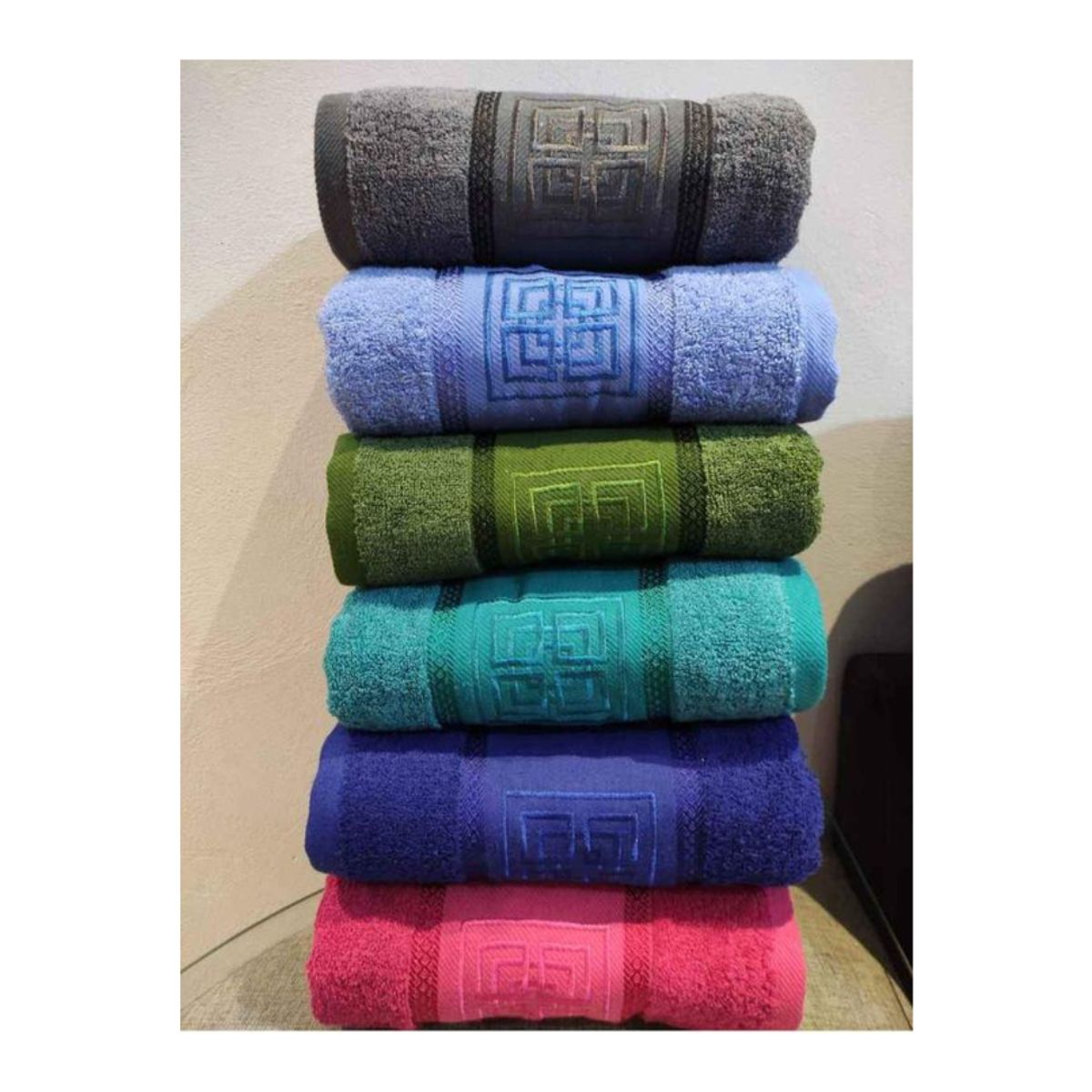 CUTE - TOALLA GRANDE DE ALGODÓN COLOR ENTERO