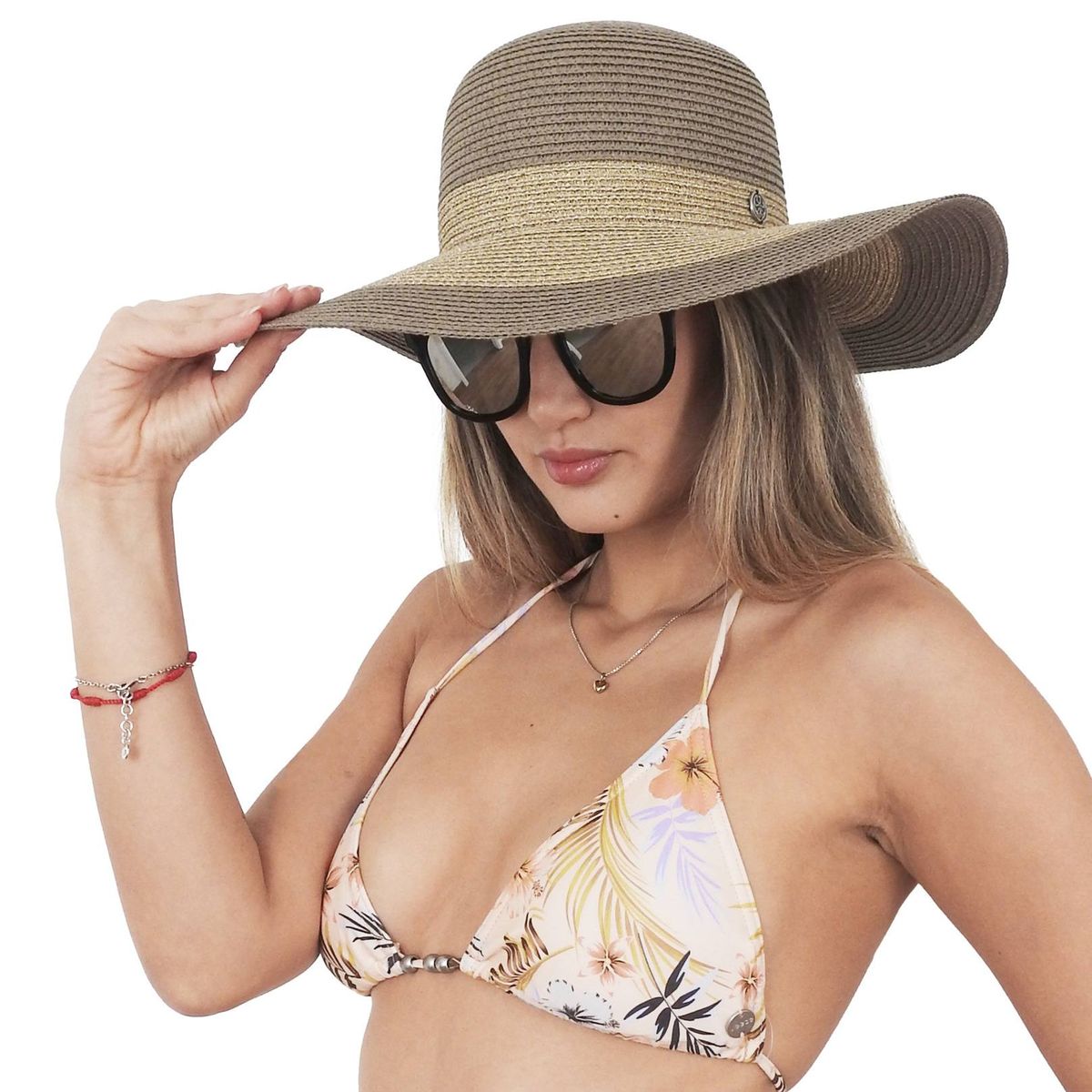 HAWAIIAN ISLAND CREATIONS - Sombrero Strawhat Nude Hawaiian Island Creations Mujer