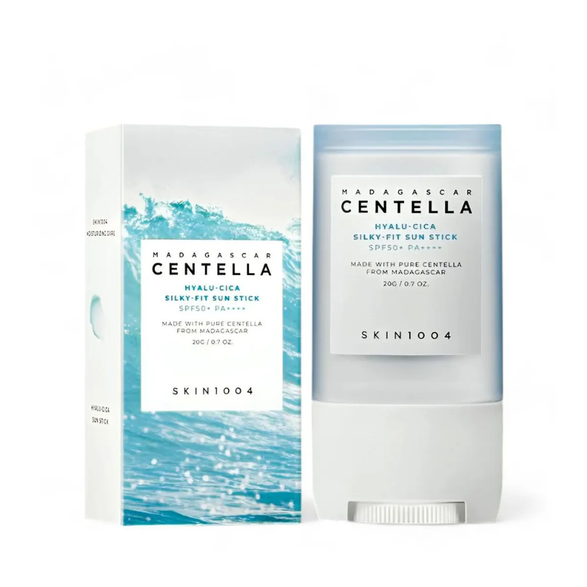 Madagascar Centella Bloqueador Hyalu-Cica Sílky-Fit Sun Stick 20g Barra Solar, marca SKIN1004 - Foto Principal