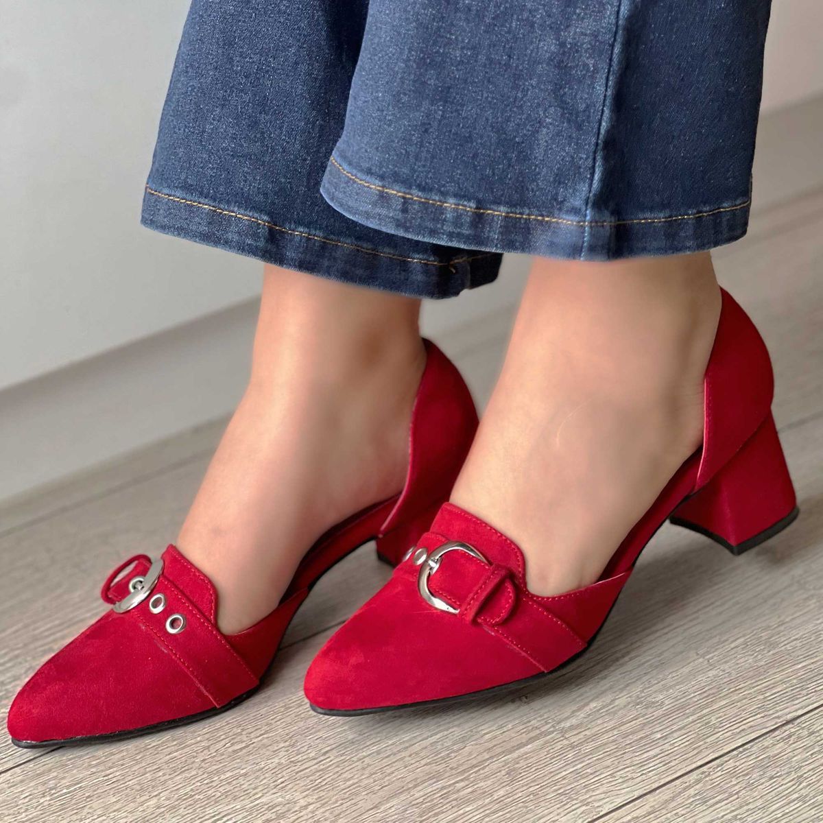 GENERICO - STILETTO ROJO PARA MUJER TACO 5 FIFI