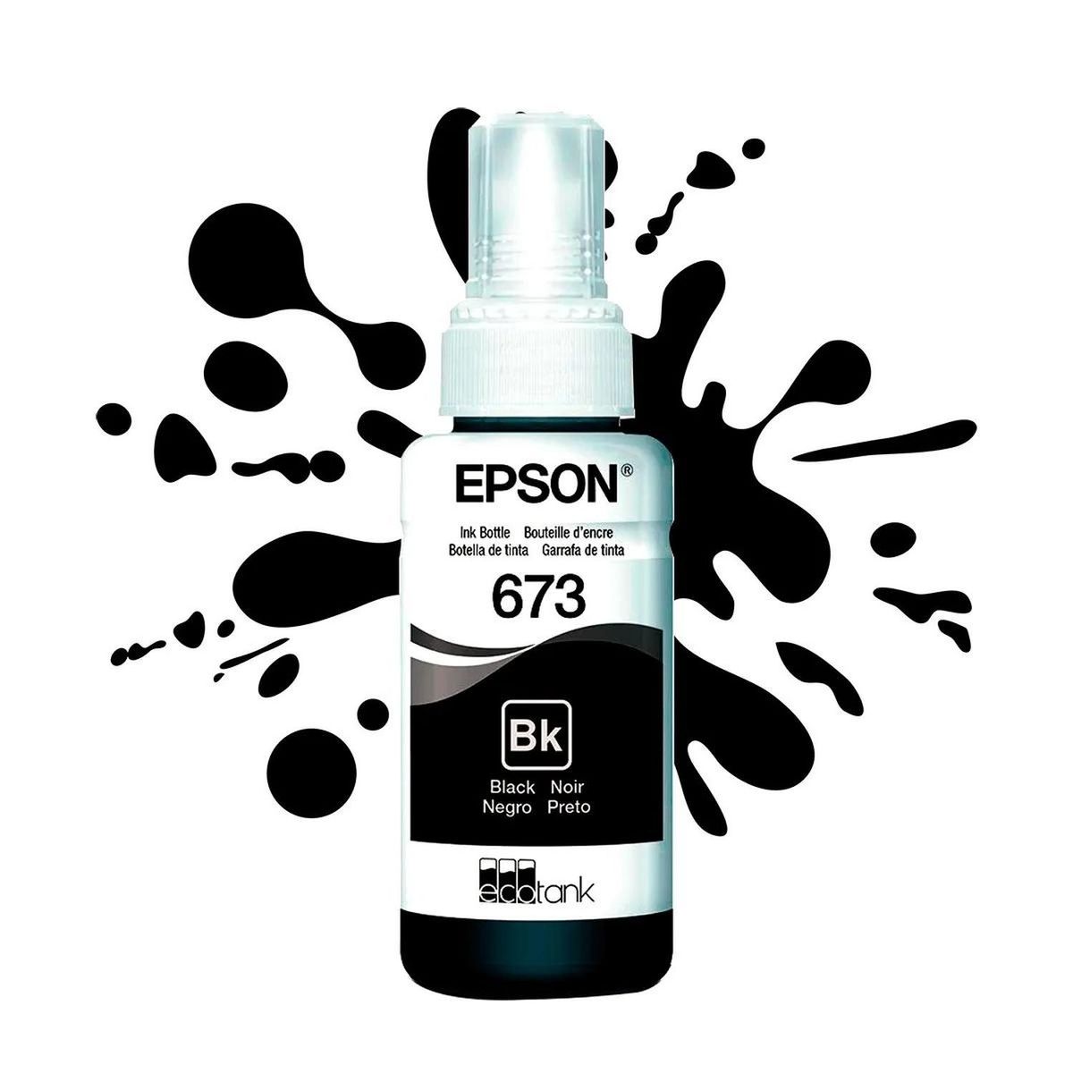 EPSON - Botella de tinta EPSON Negra T673