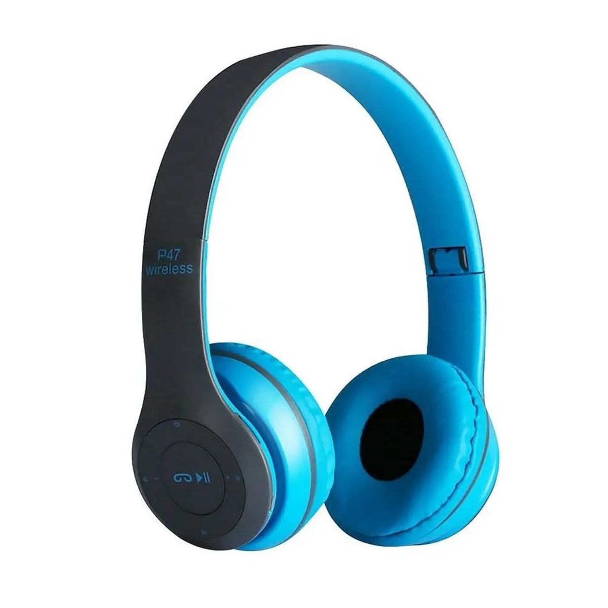 GENERICO - AUDIFONO BLUETOOTH VINCHA P47 AZUL