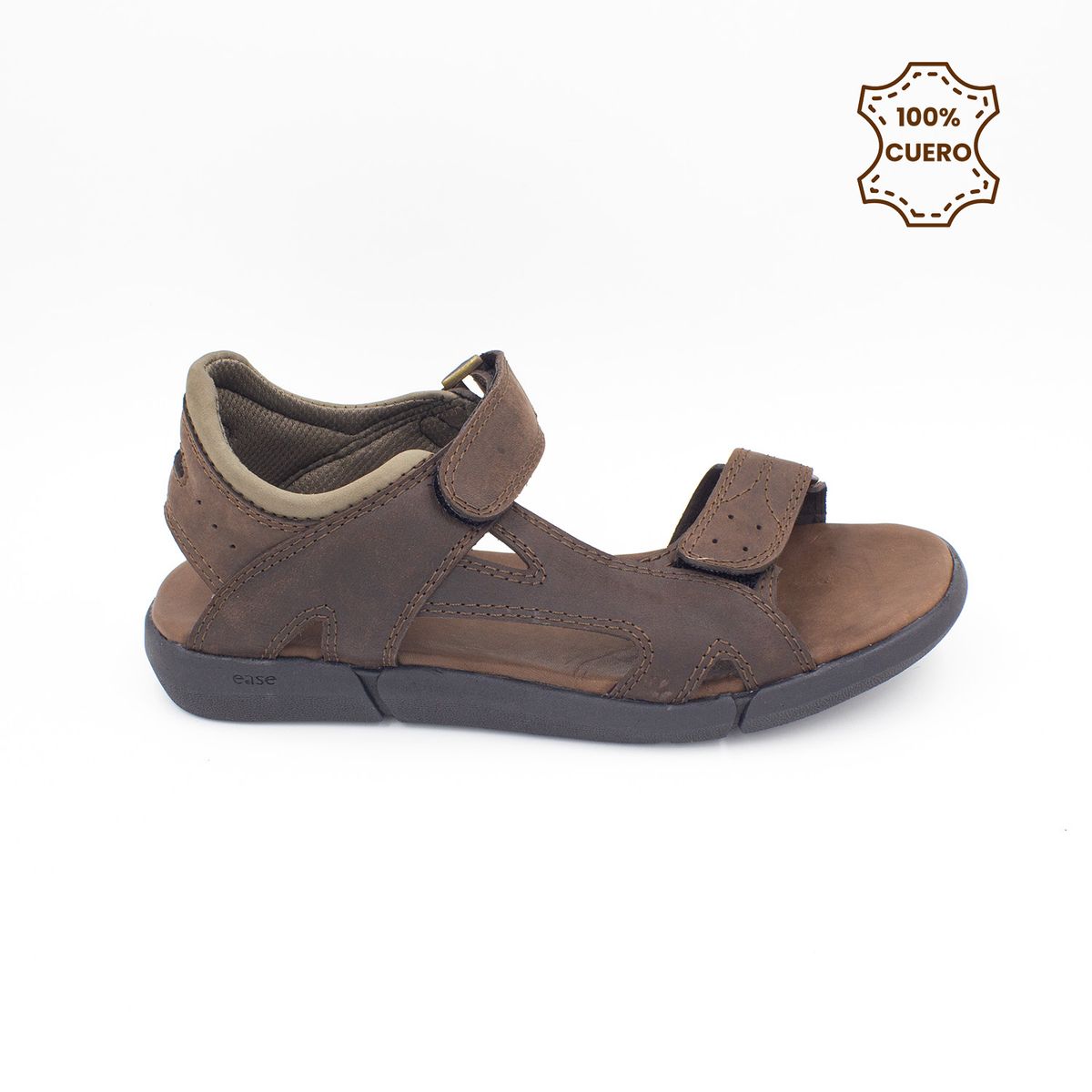 FAR WEST - Sandalias Franciscanas Hombre y Mujer Alejo Cuero Marrón Oscuro