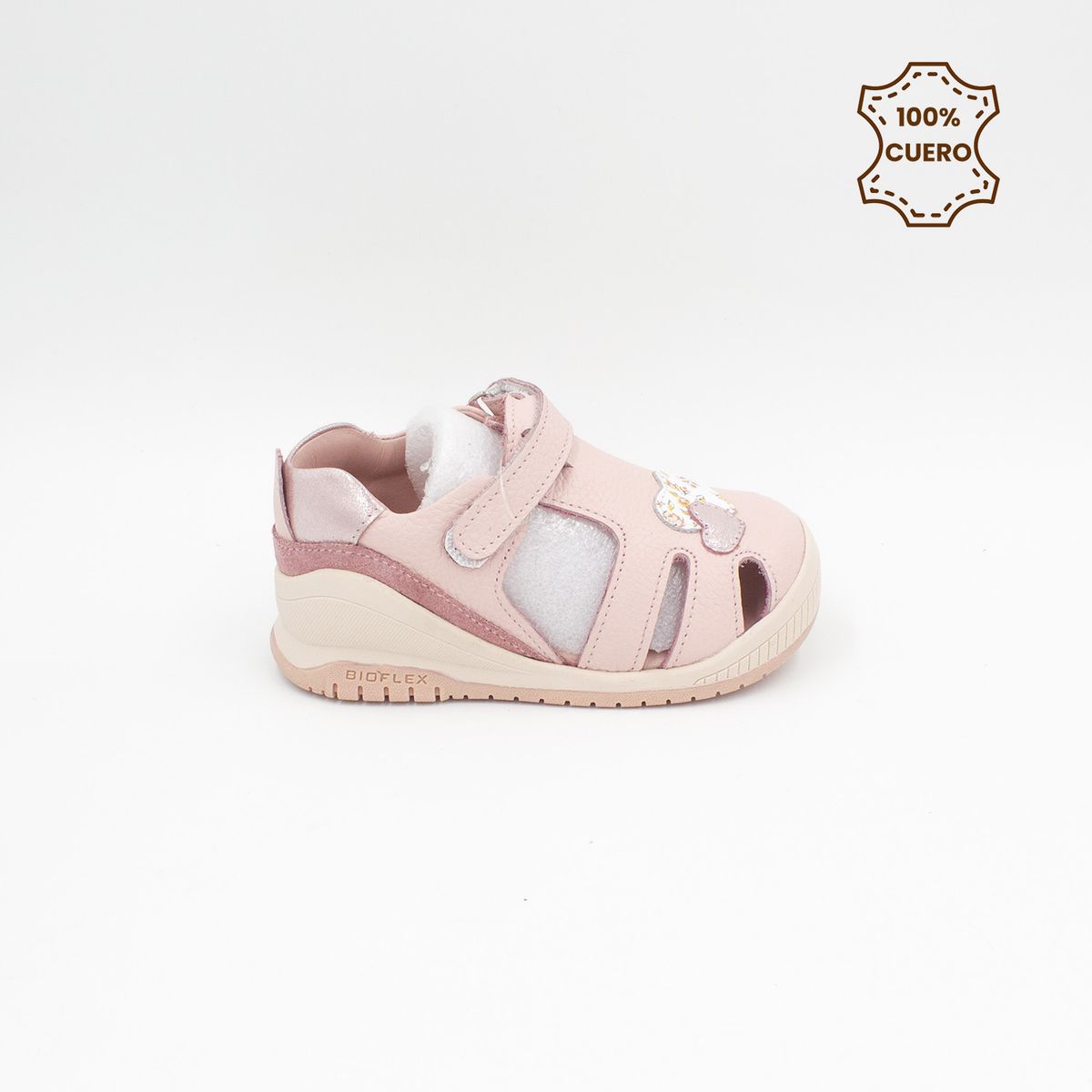 FAR WEST - Sandalias Niña Brissia Cuero Rosado