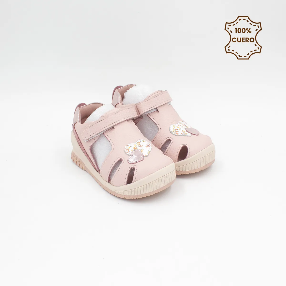 FAR WEST - Sandalias Niña Brissia Cuero Rosado