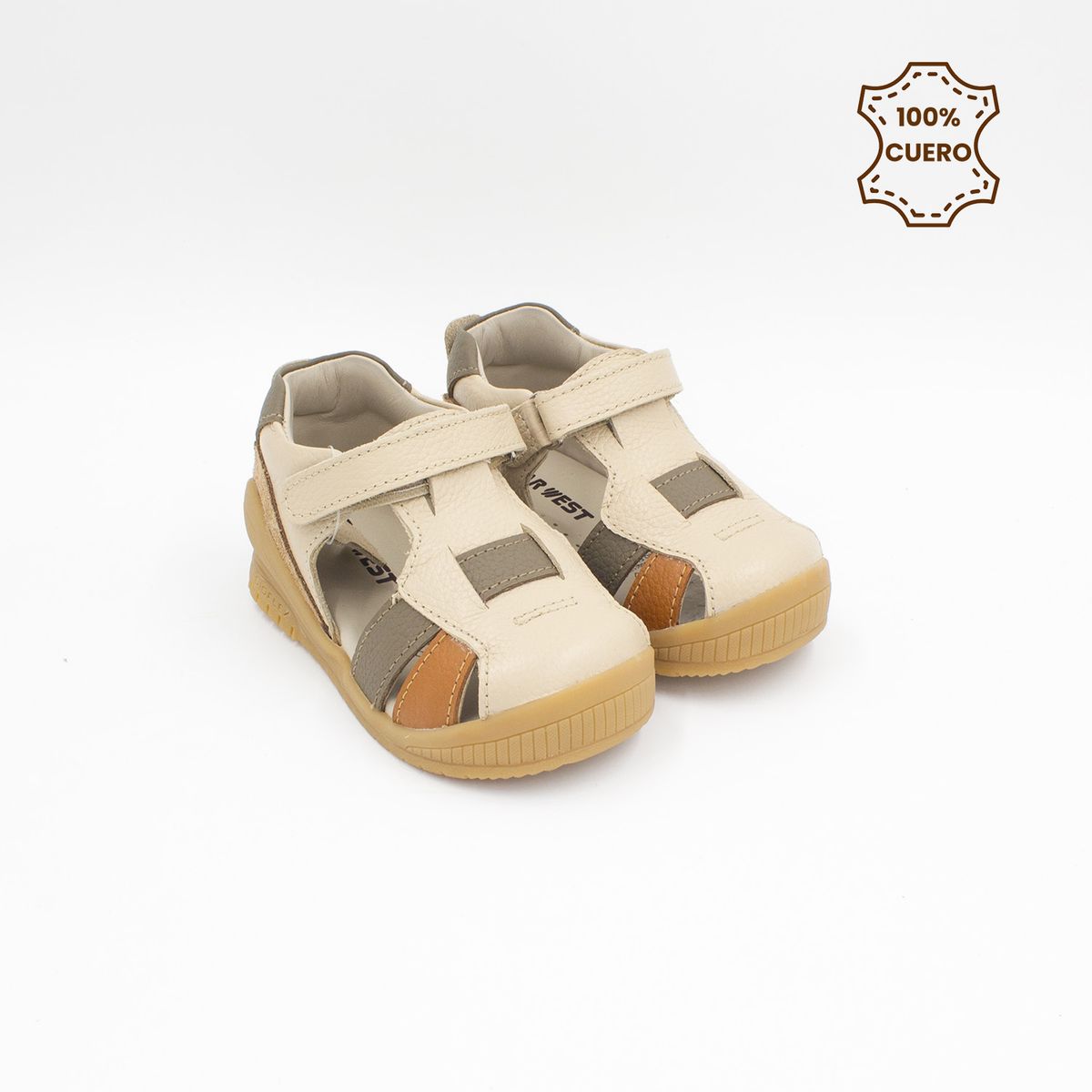 FAR WEST - Sandalias Niño Oliver Cuero Nude