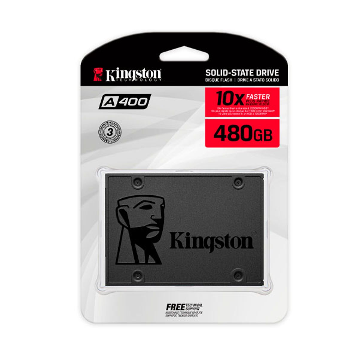 KINGSTON - UNIDAD EN ESTADO SOLIDO KINGSTON 480GB A400 2.5 SATA 3 (SSD)