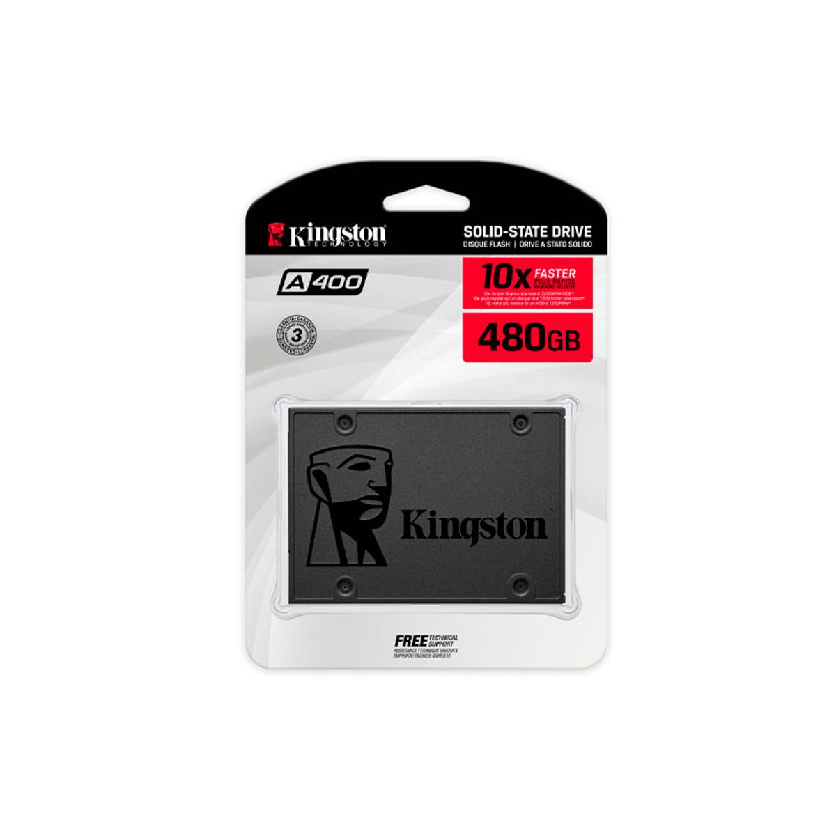 KINGSTON - UNIDAD EN ESTADO SOLIDO KINGSTON 480GB A400 2.5 SATA 3 (SSD)