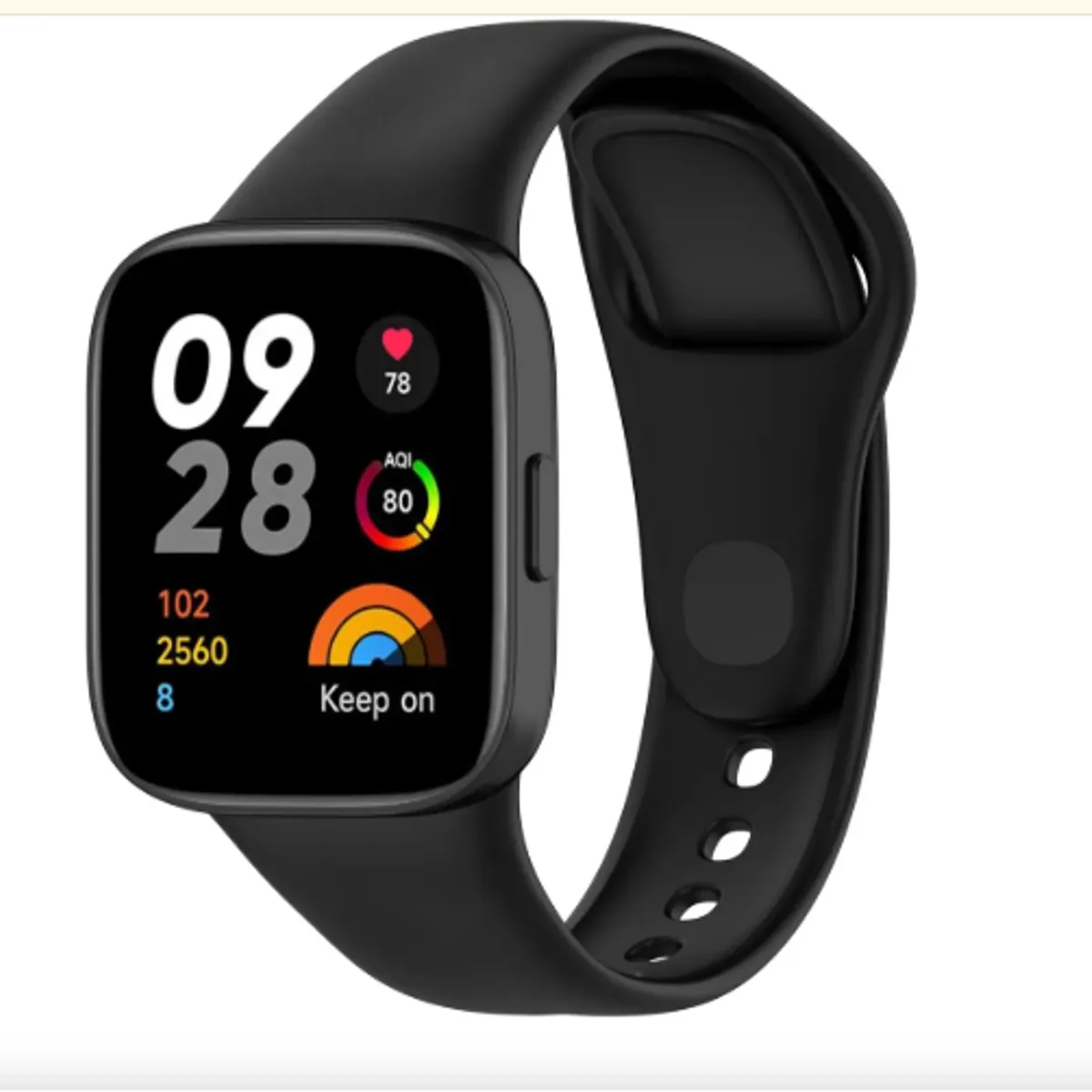 GENERICO - Correa de Silicona para Redmi Watch 3 - NEGRO