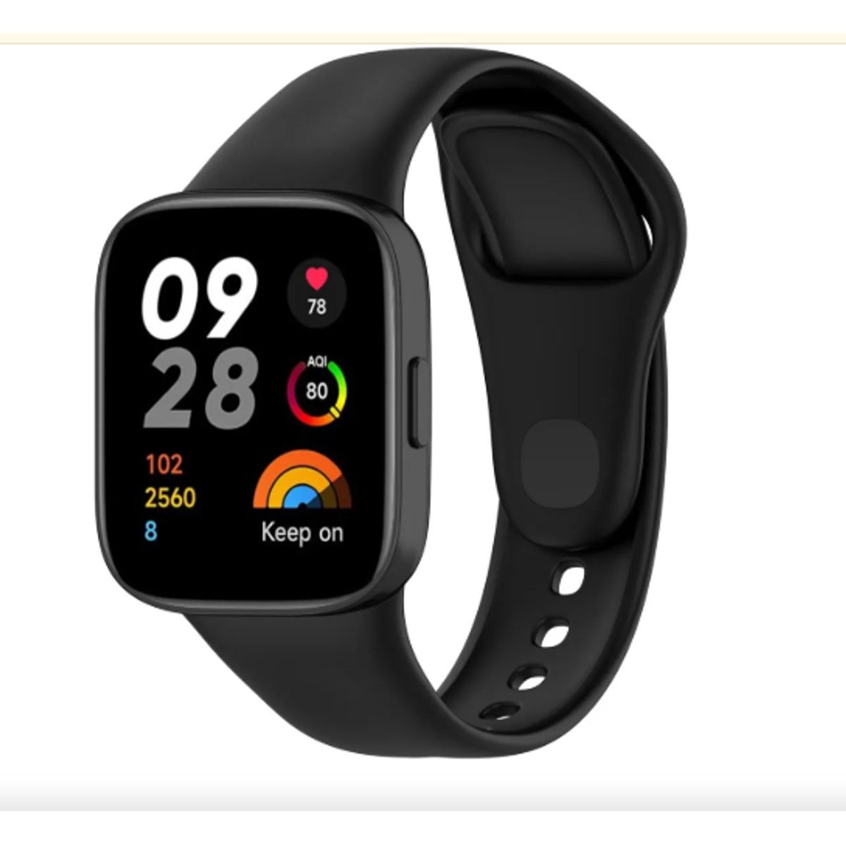 GENERICO - Correa de Silicona para Redmi Watch 3 - NEGRO