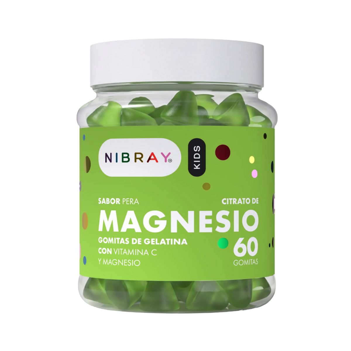 NIBRAY - Citrato de Magnesio con Vitamina C para Niños en Gomitas 6 Frascos Nibray Kids