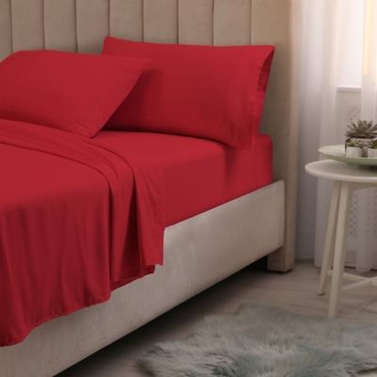 CUTE - JUEGO DE SÁBANAS COLOR ENTERO EN  2 PLZ