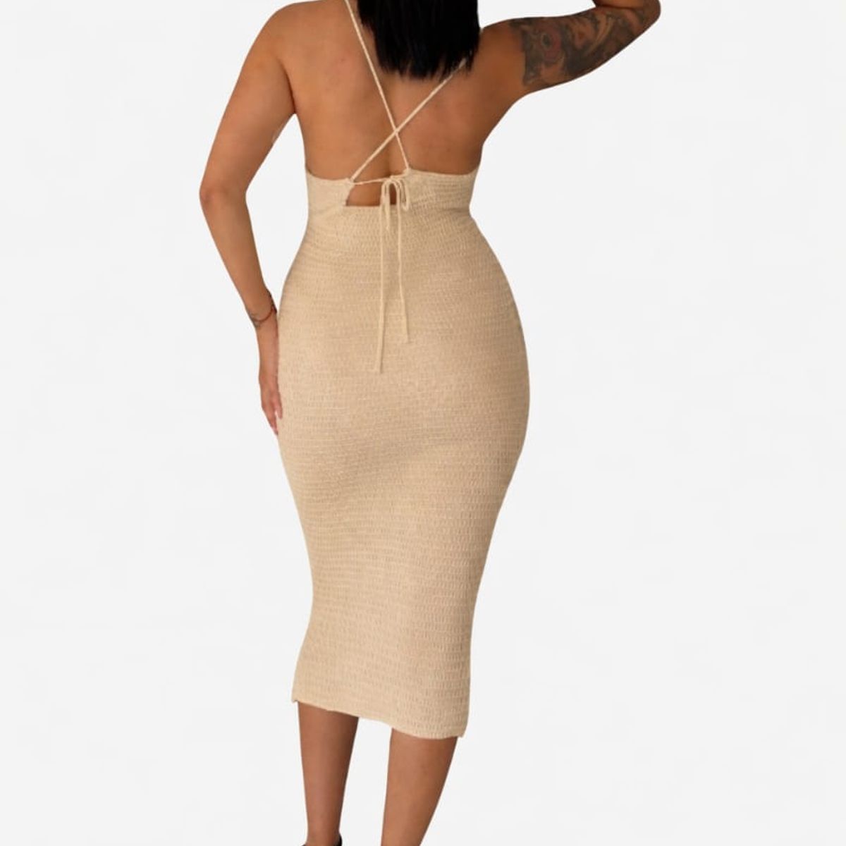 GENERICO - VESTIDO TEJIDO PLAYERO PARA MUJER