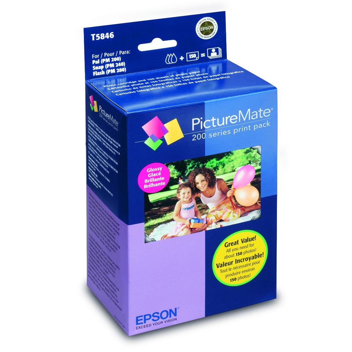 EPSON - Cartucho Fotográfico Epson T5846 + Papel Foto (150 hojas)