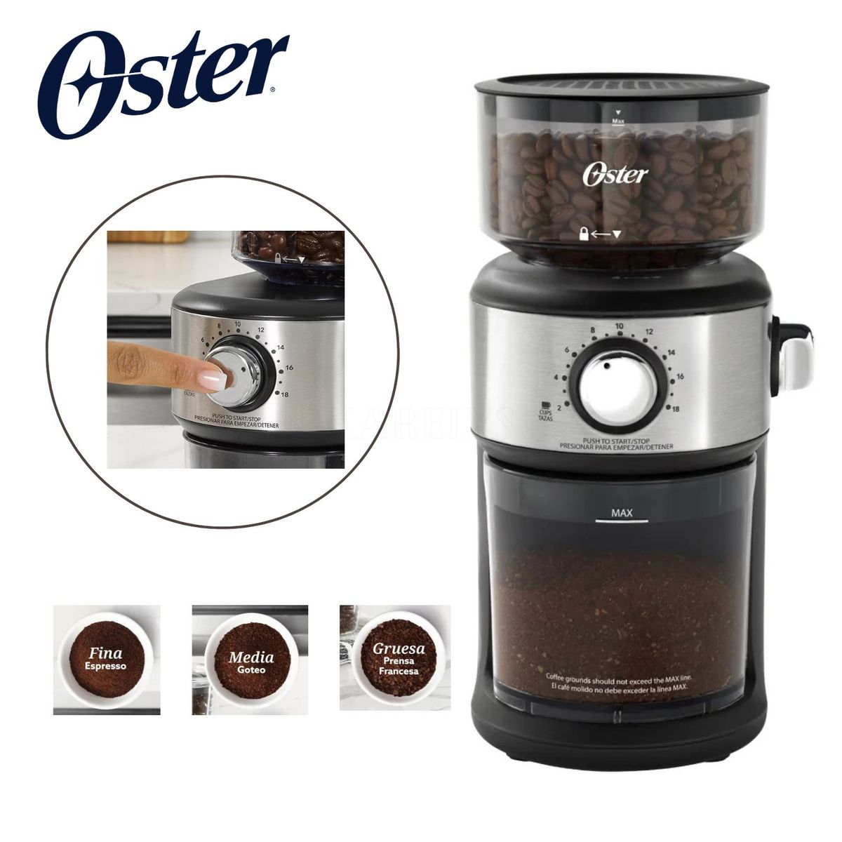 OSTER - Molino de Café Automático Oster BVSTBMH24