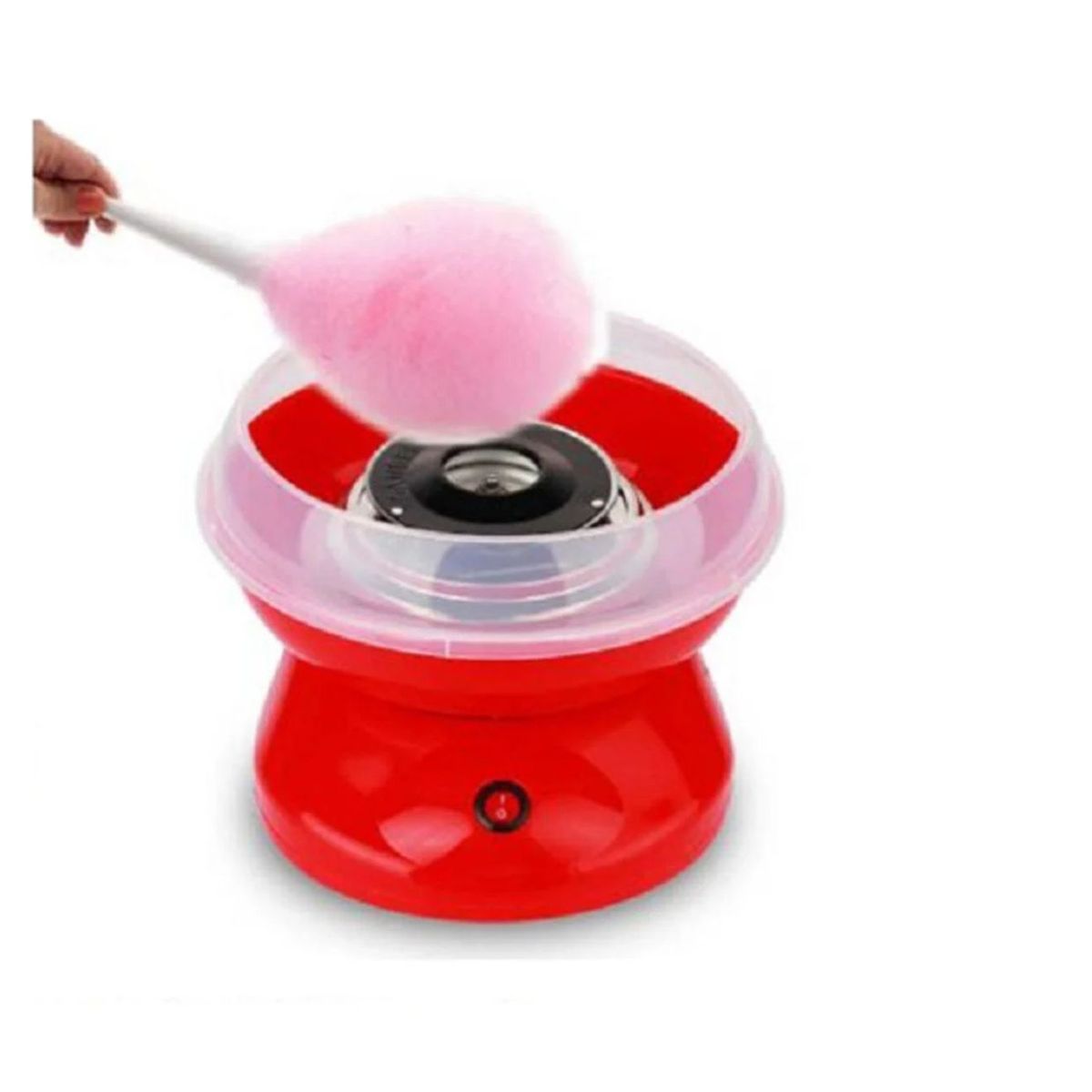 GENERICO - MINI MÁQUINA ELÉCTRICA PORTATIL DE ALGODON DE AZÚCAR-ROJO