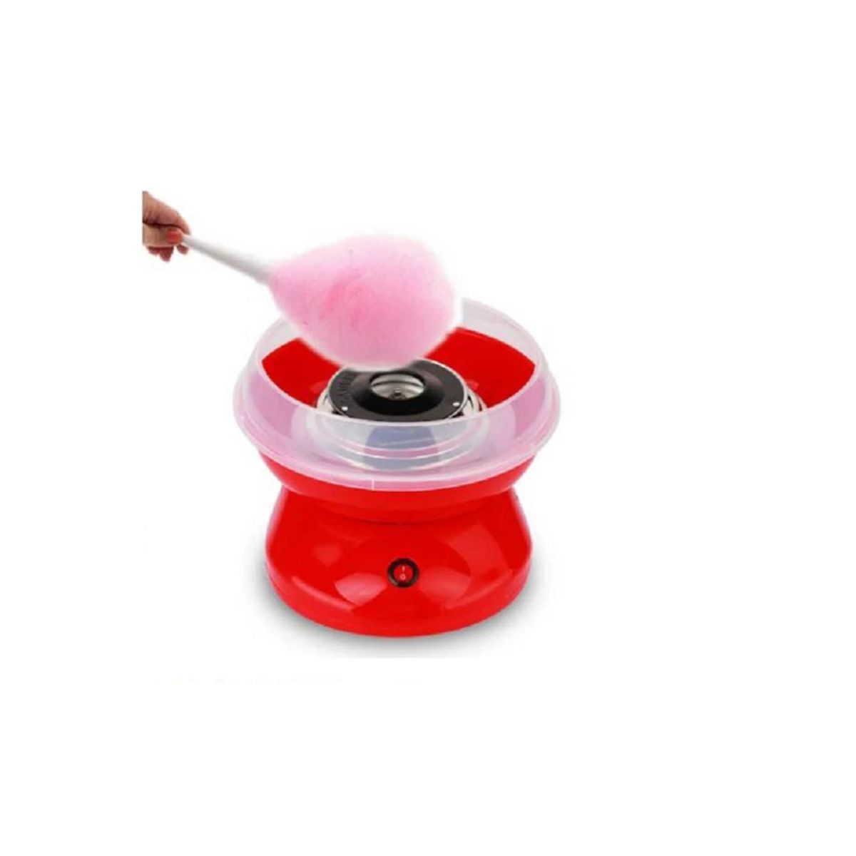 GENERICO - MINI MÁQUINA ELÉCTRICA PORTATIL DE ALGODON DE AZÚCAR-ROJO