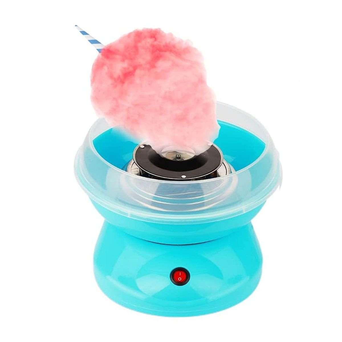 GENERICO - MINI MÁQUINA ELÉCTRICA PORTATIL DE ALGODON DE AZÚCAR-CELESTE