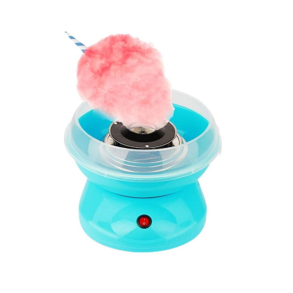 GENERICO - MINI MÁQUINA ELÉCTRICA PORTATIL DE ALGODON DE AZÚCAR-CELESTE